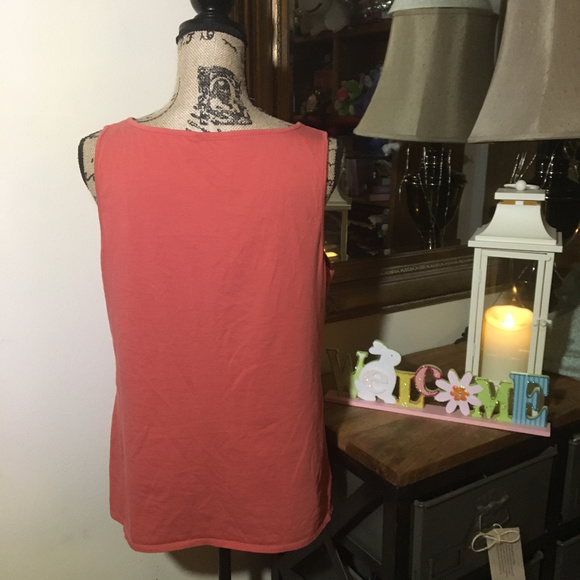 Ann Taylor Peach Sleeveless Top - Picture 3 of 6